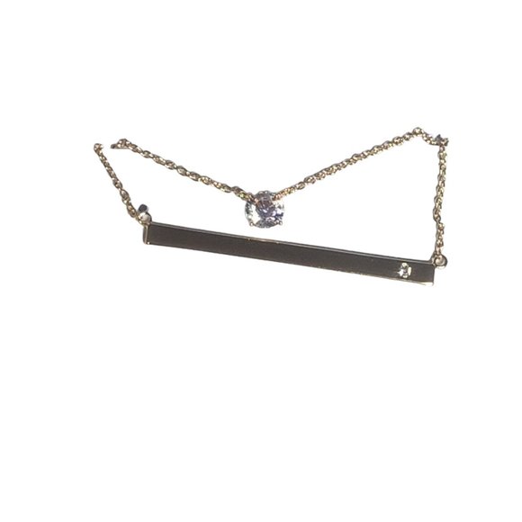 Sophie Harper Set of 2 Gold Necklaces Bar & Crystal Pendant from Rocksbox - Picture 3 of 5